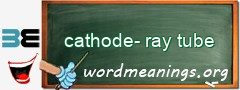 WordMeaning blackboard for cathode-ray tube